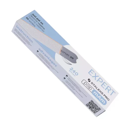 Replacement files white papmAm for straight file 240 grit STALEKS PRO EXPERT 20 50 pcs DFCE-20-240w