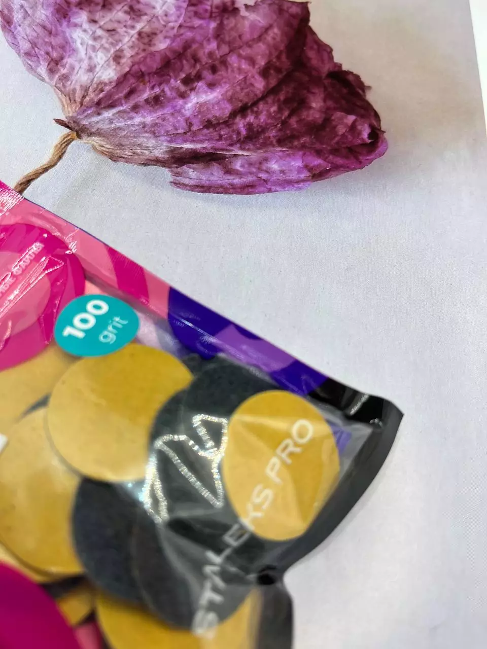 Disposable files on a soft base for pedicure disc Pododisc Staleks Pro M, 100 grit (50 pcs) PDF-20-100 - Image 4