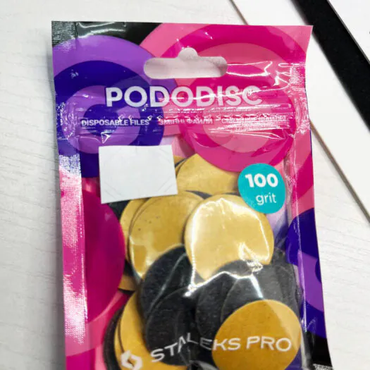 Disposable files on a soft base for pedicure disc Pododisc Staleks Pro M, 100 grit (50 pcs) PDF-20-100 - Image 5