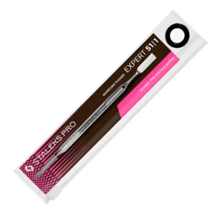Espátula de manicura Staleks Pro Expert 51 tipo 1 (empujador recto plano + anillo) PE-51/1