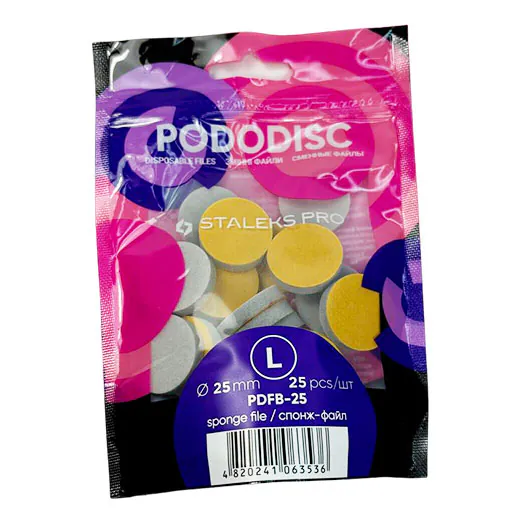 Disposable files-sponges for pedicure disc Pododisc Staleks Pro L (25 pcs)
